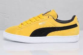 Black And Yellow Puma Shoes Puma Suede Black And Yellow Sneaker Freaker Best Sneakers Yellow Sneakers Stylish Sneakers