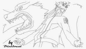 Drawing sasuke fighting picture 2376825 drawing sasuke. Naruto Ninetailed Jinchuuriki Lineart By Advance996 Naruto And Kurama Coloring Pages Png Image Transparent Png Free Download On Seekpng