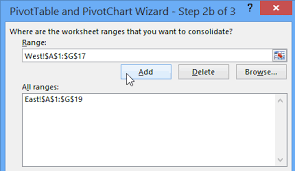 Excel Pivot Table Tutorial Multiple Consolidation Ranges