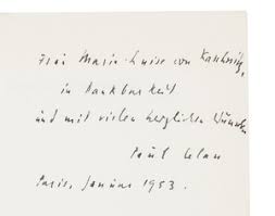 Lot Art Celan Paul Mohn Und Gedachtnis Gedichte Stuttgart Deutsche Verlags Anstalt 1952 75 S 2 Bl 19 X 11 5 Cm