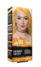 For those of you with dark brown hair color, this is the way to go! Splat 1 Wash Temporary Orange Hair Dye Mango Mash In 2021 Orange Hair Dye Hair Color Temporary Hair Color