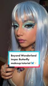 Replying to @mayaxaguilar Blue butterfly rave look 🦋✨ This song gives me  so much seratonin 💙 #makeuptiktok #festivefashion #festivalmakeup  #ravemakeup #ravemakeuplook #beyondwonderland #ravetok