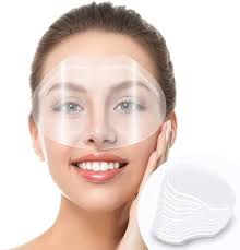 50 PCS Face Shield for Shower, Clear Eyebrow Shower Visor for Adults  Eyelash Extensions, Eye Surgery, Eyelid Surgery, Lash Aftercare for Salon  ...