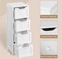 Amazon.com: Yaheetech Armario de suelo de baño, organizador ...