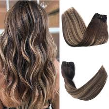 Brown colors mix really well with warmer colors such as orange, yellow, and red. Amazon Com Balayage Straight Clip In Real Hair Extensions 4 Medium Brown To 24 Medium Auburn 100g 8pcs Double Weft Remy Clip In Extensions 100 Human Hair Silky Straight Full Head 14