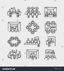 Business Meeting Room Vector Line Icons Ad Sponsored Room Meeting Business Icons Business Icon Business Advertising Design Line Icon
