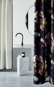 Reese Black Floral Shower Curtain Reviews Cb2 Floral Shower Curtains Floral Shower Round Wall Mirror