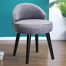Most makeup tables have hidden compartments which are great because they offer extra storage and they maintain a simple and thus stylish look. Grey 48 48 68cm Qivange Velvet Vanity Dressing Table Stool Low Back Makeup Vanity Stool Chair Bedroom Chair Stool Wood Legs Furniture Home Kitchen Audiocolor Co