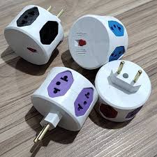 Adaptador de Tomada Benjamin Tipo ( CILINDRICO ) C/Fusivel 6 entradas 10a e  20a Redondo