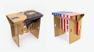 The 100% recyclable furniture, which ranges from bookcases to chairs, is both lightweight and durable, thanks to its triple corrugated. A Portable Cardboard Desk You Can Fold And Assemble Padding Top Padding Top Info