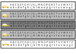 Car Alphabet Chart With Both Upper And Lower Case Letters