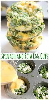 Spinach And Feta Egg Cups Breakfast Recipes Easy Vegetarian Breakfast Recipes Healthy Recipes