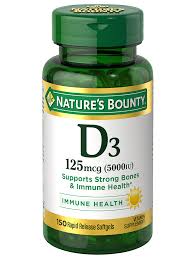 Vitamin D3 125 Mcg 150 Rapid Release Softgels Nature S Bounty Be Your Healthy Best