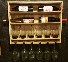 A wine glass is a type of glass that is used to drink and taste wine. Country Rustic Wine Rack With Stemmed And Stemless Wine Glass Sto Aftcra