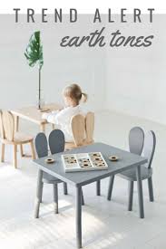 Wooden Kids Chair Bunny Chair Natural Grey White Kidsroom Playroom Toddlerroom Ad Kids Table And Chairs Childrens Table Furniture