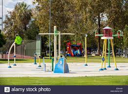 A Spray Park In Bakersfield California Closed Due To The Ongoing Stock Photo Alamy