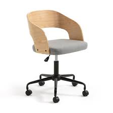 Cortinado em puro algodão, acabamento com presilhas escondidas, scénario. Fauteuil De Bureau Rotatif A Roulettes Floki La Redoute Interieurs Noir Bois La Redoute