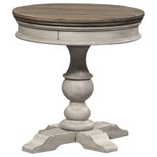 Detailed specifications76 cm tableoverall product dimensions: Liberty Furniture Heartland Transitional Round Pedestal Chairside Table Sheely S Furniture Appliance End Tables