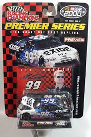 Hot wheels racing 1997 die cast nascar ford taurus #9 cartoon network scale 1:24. 2000 Racing Champions Nascar Premier Series 99 Jeff Burton Exide Skp Ford Taurus Blue And White Die Cast Toy Race Car Vehicle With Opening Hood And Collector C Toy Race Cars