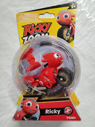Ricky Zoom Ricky Red Motorcycle 4" Action Figure Vehicle Toy Tomy NEW Ages  3+