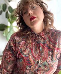 80/90s Lightweight, Paisley Button up by Jennifer Moore