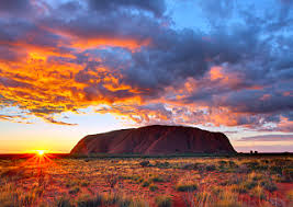 Uluṟu ˈʊ.lʊ.ɻʊ), also known as ayers rock (/ ɛər z / airz) and officially gazetted as uluru / ayers rock, is a large sandstone rock formation in the southern part of the northern territory in australia.it lies 335 km (208 mi) south west of the nearest large town, alice springs. Watch The Sunrise And Sunset Over Uluru Sunrise Landscape Photography Landscape Photos