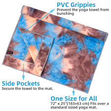 The iron on grippies are better for thicker fabrics (and thin fabrics alike) but for those who are not taking out an iron for any reason, the stick ons will last longer on thinner fabrics (nylon tights, athletic socks, etc). Blue Adorence Non Slip Yoga Towel Upgraded Pvc Grippies Side Pockets Microfiber Sweat Absorbent Quick Dry Mat Towel Ideal For Hot Yoga Pilates And Workout Buy Online At Best Price