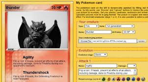 The pokémon card on the left is dynamically updated by filling out the below form : 9 Best Online Pokemon Card Maker Websites Free