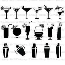 Cocktail Svg Cocktail Glasses Svg Cocktail Vector Cocktails Vector Cocktails Clipart Cricut Cutter