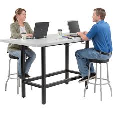 Tables Restaurant Breakroom Tables Interion Standing Height Table With Power 72 L X 36 W X In 2020 Bar Height Table Standing Height Table Bar Height Table Diy