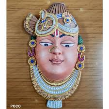 Home Decoration Glossy Fiberglass Shree Nath Ji Face Mural, For Home Decor  at ₹ 7000/piece in Rajkot