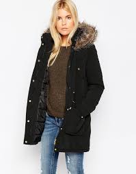 Brave Soul Parka Jacket With Faux Fur Trim Hood Asos Parka With Fur Hood Faux Fur Hooded Coat Faux Fur Hood