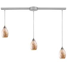 Mason jar lights, farmhouse chandelier metal finish with glass shades, linear hanging pendant for kitchen island, dining room, vintage light. Elk Lighting 10141 3l Capri 3 Light 36 Wide Linear Pendant With Rectangle Canopy And Hand Blown Glass Shades Capri Indoor Lighting Pendants Linear From Elk Lighting Accuweather Shop