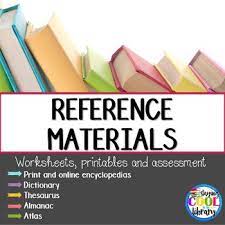 The information found in the reference section assists with code interpretation. Reference Materials Printables And Worksheets By Staying Cool In The Library