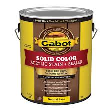 Whether you're looking to make a simple color change, complement existing color or hide blemishes on aging wood, protect and beautify with behr's solid color waterproofing wood stain. Cabot Solid Color Acrylic Decking Stain Acrylic Exterior Neutral Base Opaque 1 Gl Case Of 4 Walmart Com Walmart Com