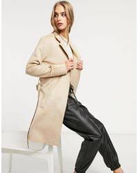 Foshow women's blend lapel wrap belted coat pea overcoat casual long sleeve trench outwear jacket with pockets. Vila Coats For Women Up To 66 Off At Lyst Com