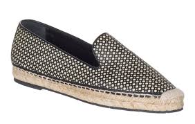 Moncler Womens Black Perforated Leather Josette Espadrille Flats Shoes
