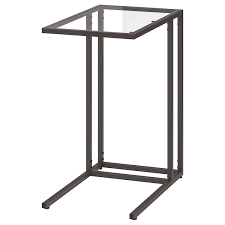 Ein klassischer beistelltisch aus glas kann dir. Vittsjo Black Brown Glass Laptop Stand 35x65 Cm Ikea