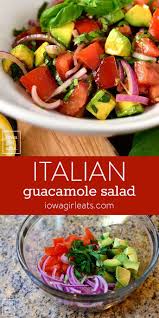 Italian Guacamole Salad Fresh Gluten Free Side Dish Recipe Guacamole Salad Gluten Free Sides Dishes Healthy Recipes