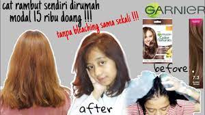 Kali ini aku mau nyobain nih semir garnier ultra color yang warna golden brown, semir yang bakal keliatan. Cat Rambut Golden Brown Sendiri Tanpa Bleaching Lagi Garnier Ultra Natural Color Youtube