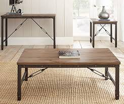 The rectangular mosaic top is supported by a unique metal base. Atlas Dark Walnut Coffee Table Big Lots