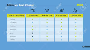 Four Features Table Process Chart Business Data Column Option