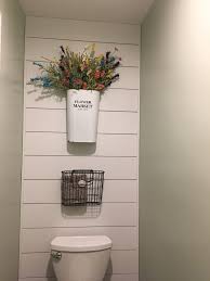 Half Bath Behind Toilet Shiplap Shiplap Bathroom Wall Bathroom Wall Decor Shiplap Bathroom