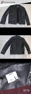 New Dkny Men S Black Leather Moto Jacket Black Leather Moto Jacket Leather Moto Jacket Jackets