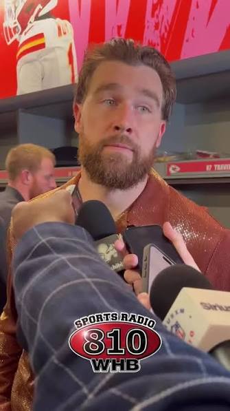 Travis Kelce speaks in the locker room after the #Chiefs loss.