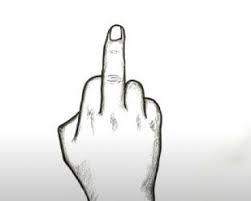 Use three curved lines to form three sides of an open, roughly rectangular shape. Drawing A Middle Finger Archives How To Draw Step By Step