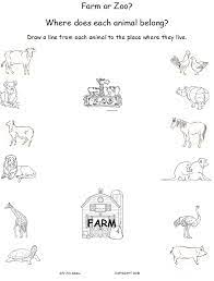 free printable made by me jango farm or zoo an activity that will help children understand classif farm kindergarten activities activities matching activity