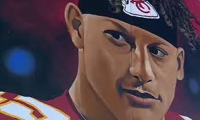 Chiefs super fan paints and places huge portraits of Mahomes, Kelce in  front of his home