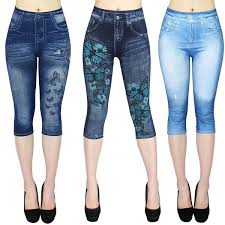 Women S Capri Leggings In Jeans 3 4 Summer Leggings Jeggings Skinny Butterfly Printed Jegging Pants Wish Women S Sports Leggings Fitness Leggings Women Leggings Are Not Pants