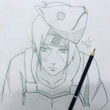 Then, use curved lines that meet at points on one end to contour the furrowed brow. My Itachi Uchiha Drawing Naruto